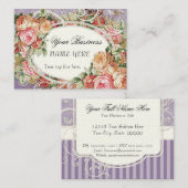  Antiek Rozen Floral Bouquet Moderne Swirls Visitekaartje (Voorkant / Achterkant)