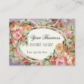  Antiek Rozen Floral Bouquet Moderne Swirls Visitekaartje (Voorkant)