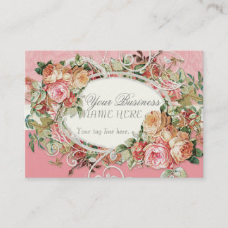 Antiek Rozen Floral Bouquet Moderne Swirls Visitekaartje