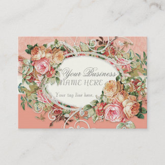 Antiek Rozen Floral Bouquet Moderne Swirls Visitekaartje