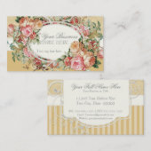  Antiek Rozen Floral Bouquet Moderne Swirls Visitekaartje (Voorkant / Achterkant)