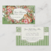  Antiek Rozen Floral Bouquet Moderne Swirls Visitekaartje (Voorkant / Achterkant)