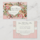  Antiek Rozen Floral Bouquet Moderne Swirls Visitekaartje (Voorkant / Achterkant)