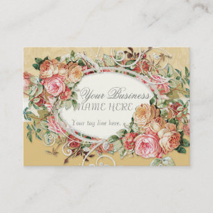  Antiek Rozen Floral Bouquet Moderne Swirls Visitekaartje