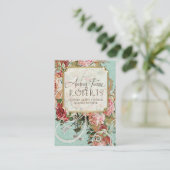  Antiek Rozen Floral Bouquet Moderne Swirls Visitekaartje (Staand voorkant)