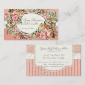  Antiek Rozen Floral Bouquet Moderne Swirls Visitekaartje (Voorkant / Achterkant)