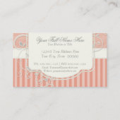  Antiek Rozen Floral Bouquet Moderne Swirls Visitekaartje (Achterkant)