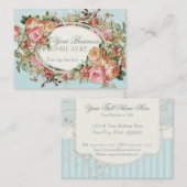  Antiek Rozen Floral Bouquet Moderne Swirls Visitekaartje (Voorkant / Achterkant)