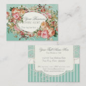  Antiek Rozen Floral Bouquet Moderne Swirls Visitekaartje (Voorkant / Achterkant)