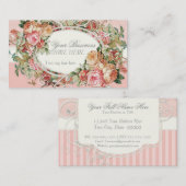  Antiek Rozen Floral Bouquet Moderne Swirls Visitekaartje (Voorkant / Achterkant)