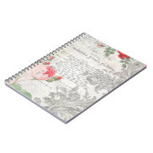 Antiek Rozen, gegraveerde Scroll & Script Notitieboek (Linkerzijde)