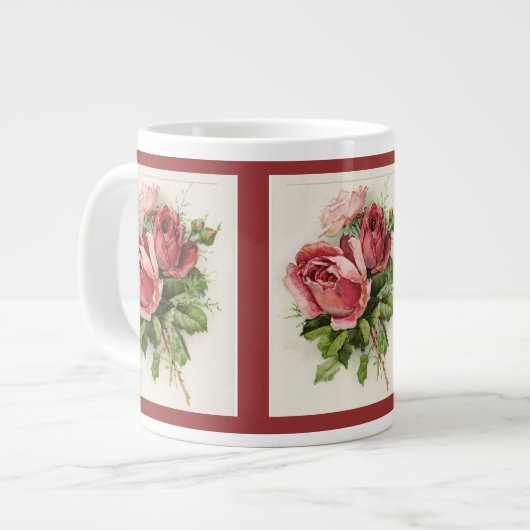  Antiek Rozen Grote Koffiekop (Links)