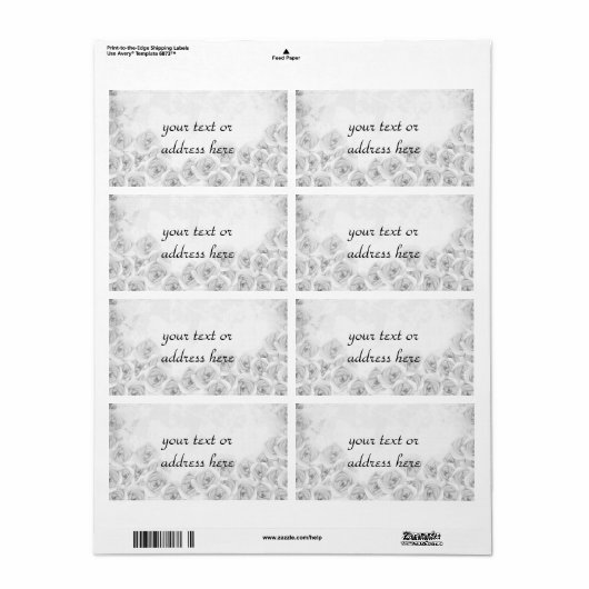 Antiek rozen grote labels (Full Sheet)