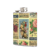 Antiek Rozen Hirloom Roos Tuinfles Heupfles (Links)