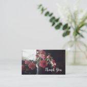 Antiek Rozen in Vase Floral Dank u Roos Visitekaartje (Staand voorkant)