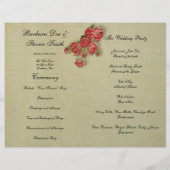 Antiek Rozen kant rustieke rode Victoriaans Burlap (Achterkant)