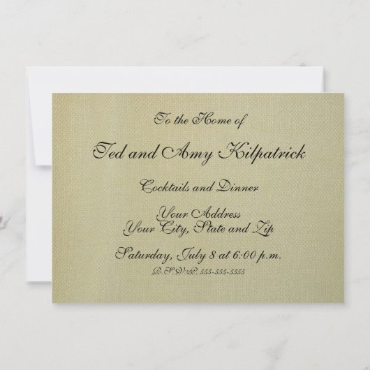 Antiek Rozen kant rustieke rode Victoriaans Burlap Kaart (Achterkant)