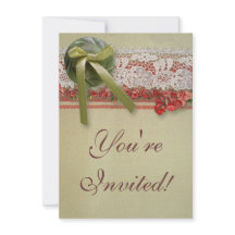 Antiek Rozen kant rustieke rode Victoriaans Burlap