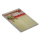 Antiek Rozen kant rustieke rode Victoriaans Burlap Notitieboek (Rechterzijde)