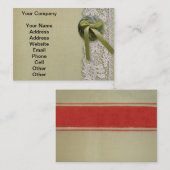 Antiek Rozen kant rustieke rode Victoriaans Burlap Visitekaartje (Voorkant / Achterkant)