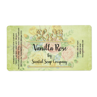 Antiek Rozen Koudproces Sjabloon zeep-etiket Etiket