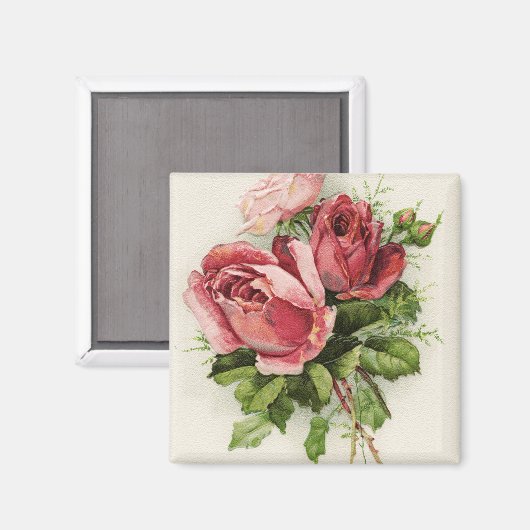  Antiek Rozen Magneet (Voorkant / Achterkant)