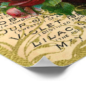 Antiek Rozen parfum Poster (Hoek)