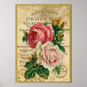 Antiek Rozen parfum Poster (Voorkant)