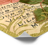 Antiek Rozen parfum Poster (Hoek)