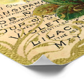 Antiek Rozen Parfume Butterflies Poster (Hoek)