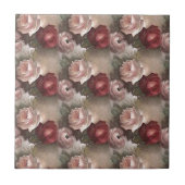 Antiek Rozen Tegel Tegeltje (Voorkant)