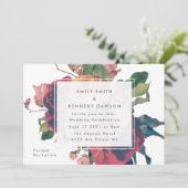 Antiek Rozen  uitnodiging tot het uitzenden van ee (Staand voorkant)