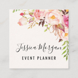 Antiek Rozen vierkante Visitekaartjes