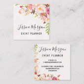 Antiek Rozen vierkante Visitekaartjes (Voorkant / Achterkant)