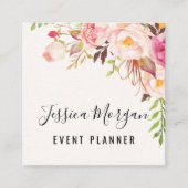 Antiek Rozen vierkante Visitekaartjes (Voorkant)