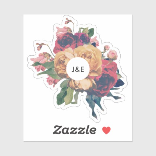 Antiek Rozen Vintage Boho Sticker (Vel)