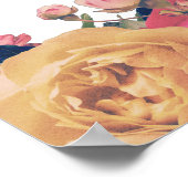 Antiek Rozen Vintage Wedding Welkomstteken Poster (Hoek)