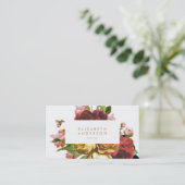 Antiek Rozen Visitekaartje (Staand voorkant)