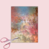 Antiek Rozen vlinder Ephemeral découpage Tissuepapier