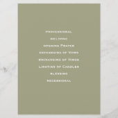 Antiek Rozen Waterverf Rozen Ceremonie Programma Programmakaart (Achterkant)