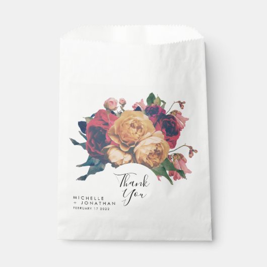  Antiek Rozen Weddenschap Hartelijk dank Bedankzakje (Voorkant)