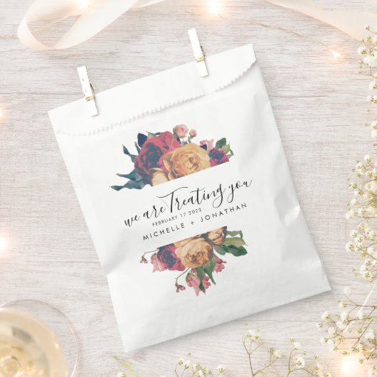  Antiek Rozen Wedding Treat Favor Bag Bedankzakje (Geknipt)