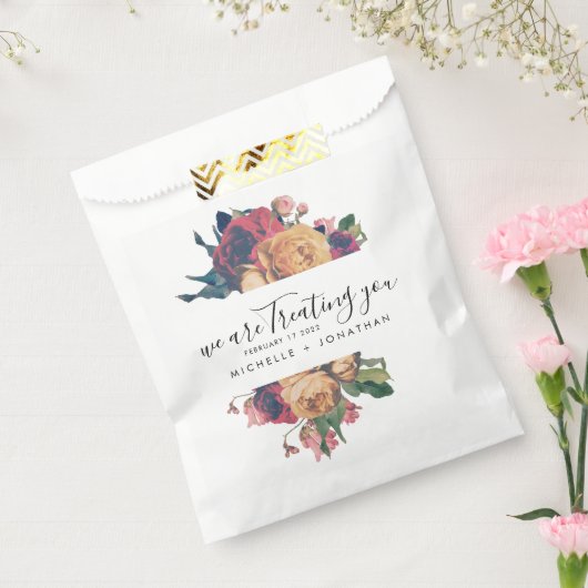  Antiek Rozen Wedding Treat Favor Bag Bedankzakje (Gezegeld)
