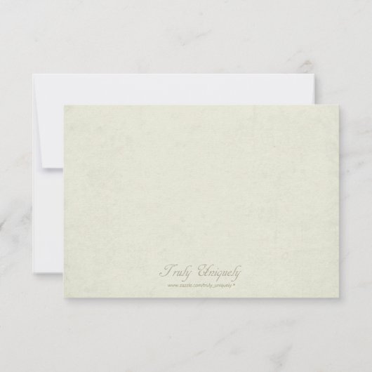 / Antiek RSVP-responskaarten voor Lijst stijl RSVP Kaartje (Achterkant)