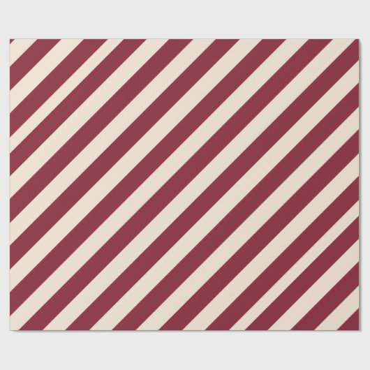 Antiek ruby en Antiek witte strepen Cadeaupapier (Vlak)