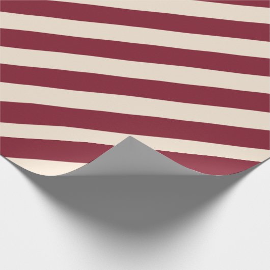 Antiek ruby en Antiek witte strepen Cadeaupapier (Hoek)