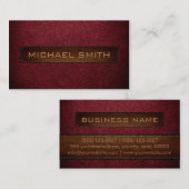 Antiek ruby Leather Kijk Professional Visitekaartje (Voorkant / Achterkant)
