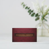 Antiek ruby Leather Kijk Professional Visitekaartje (Staand voorkant)