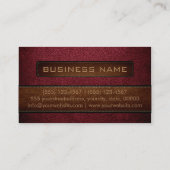 Antiek ruby Leather Kijk Professional Visitekaartje (Achterkant)