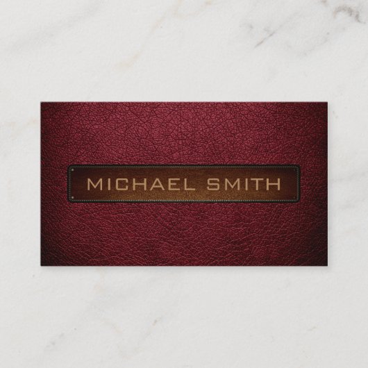 Antiek ruby Leather Kijk Professional Visitekaartje (Voorkant)